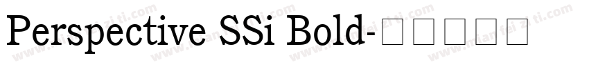 Perspective SSi Bold字体转换